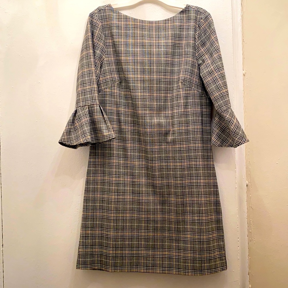 Business casual plaid dress